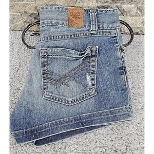 Buckle BKE Jean Shorts Women's SZ 29 Distressed Mid Rise Med Wash Denim